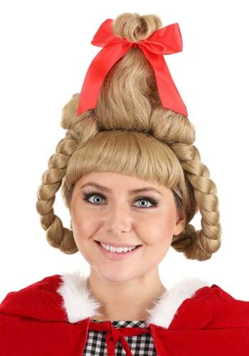 Click Here to buy Womens Deluxe Dr. Seuss Cindy Lou Who Wig | How the Grinch Stole Christmas Accessories from HalloweenCostumes, CDN Funds & Shipping