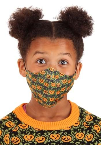 Click Here to buy Sublimated Kids Pumpkins Face Mask from HalloweenCostumes, CDN Funds & Shipping