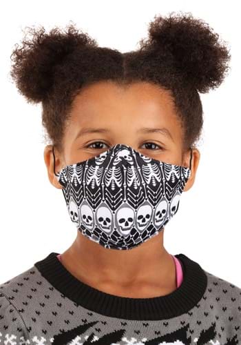 Child Skeleton Pattern Sublimated Face Mask