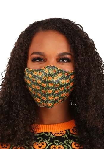 Click Here to buy Pumpkins Pattern Sublimated Adult Face Mask from HalloweenCostumes, CDN Funds & Shipping