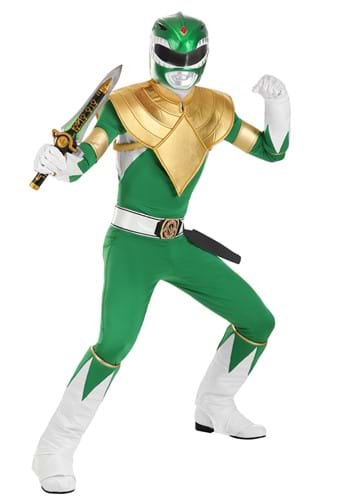 Click Here to buy Authentic Power Rangers Green Ranger Adult Costume from HalloweenCostumes, CDN Funds & Shipping