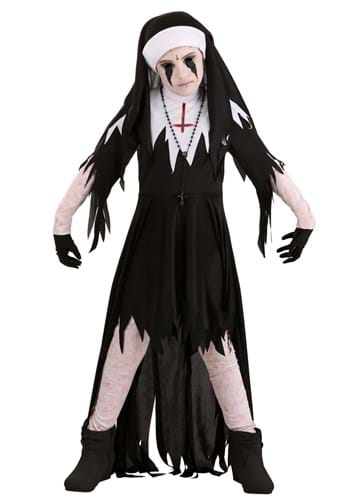 Click Here to buy Girls Dreadful Nun Costume from HalloweenCostumes, CDN Funds & Shipping