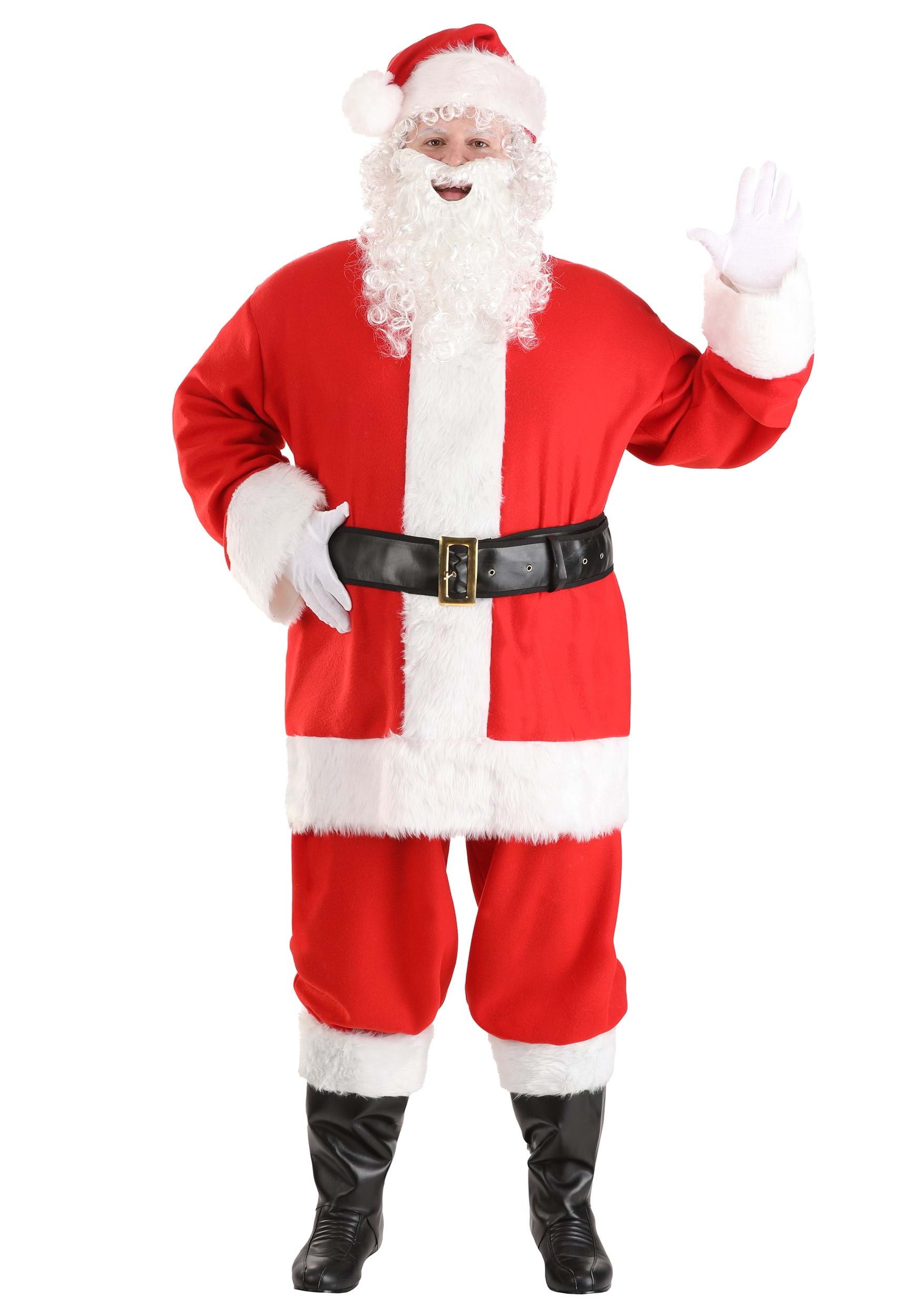 Plus Size Holiday Santa Claus Men's Costume | Christmas Costumes