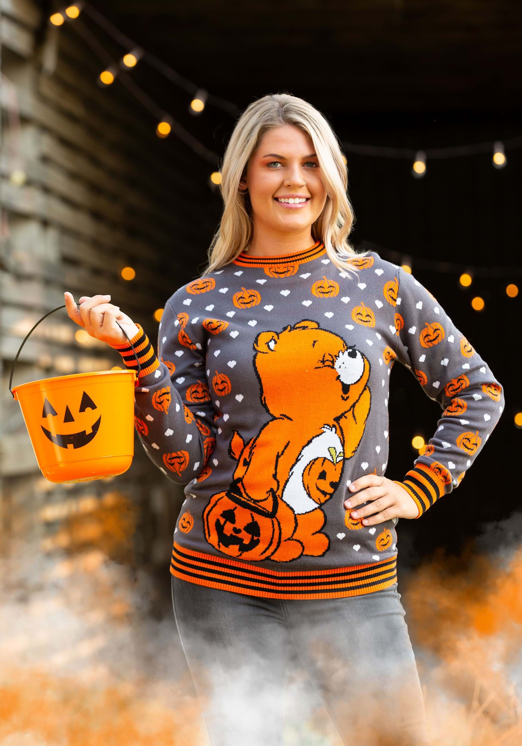 Care Bears Trick-or-Sweet Bear Adult Halloween Sweater