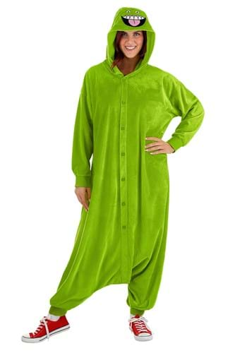 Click Here to buy Ghostbusters Slimer Adult Costume Onesie | Ghostbusters Costumes from HalloweenCostumes, CDN Funds & Shipping