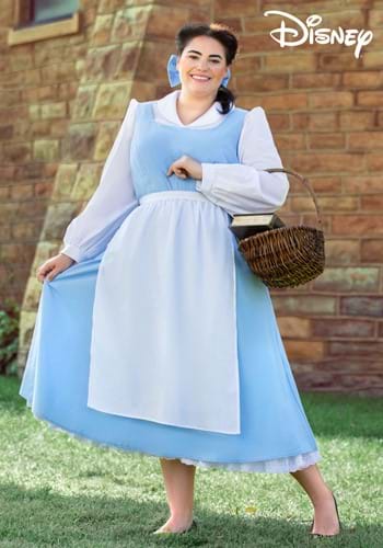 Plus Size Beauty and the Beast Belle Blue Dress Costume-2
