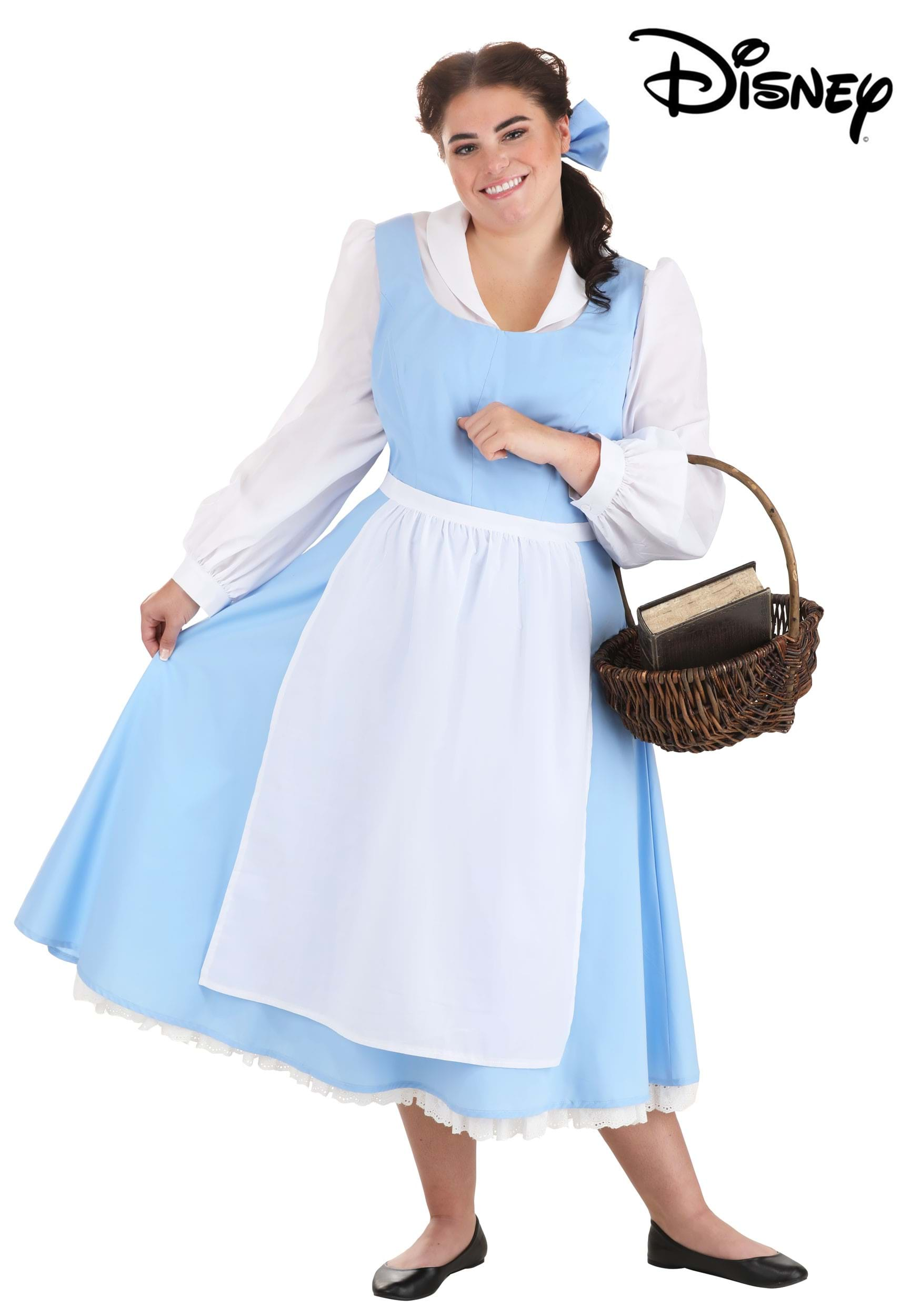 Beauty and the Beast Plus Size Belle Blue Costume Dress Adult Womens Blue White 3X FUN Costumes