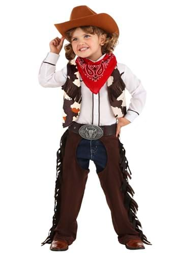 Click Here to buy Toddler Cowgirl Chaps Costume from HalloweenCostumes, CDN Funds & Shipping