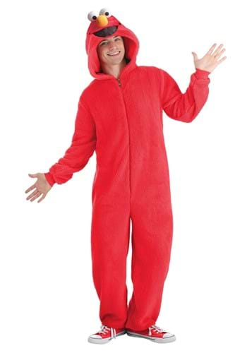 Click Here to buy Sesame Street Adult Elmo Onesie Costume from HalloweenCostumes, CDN Funds & Shipping