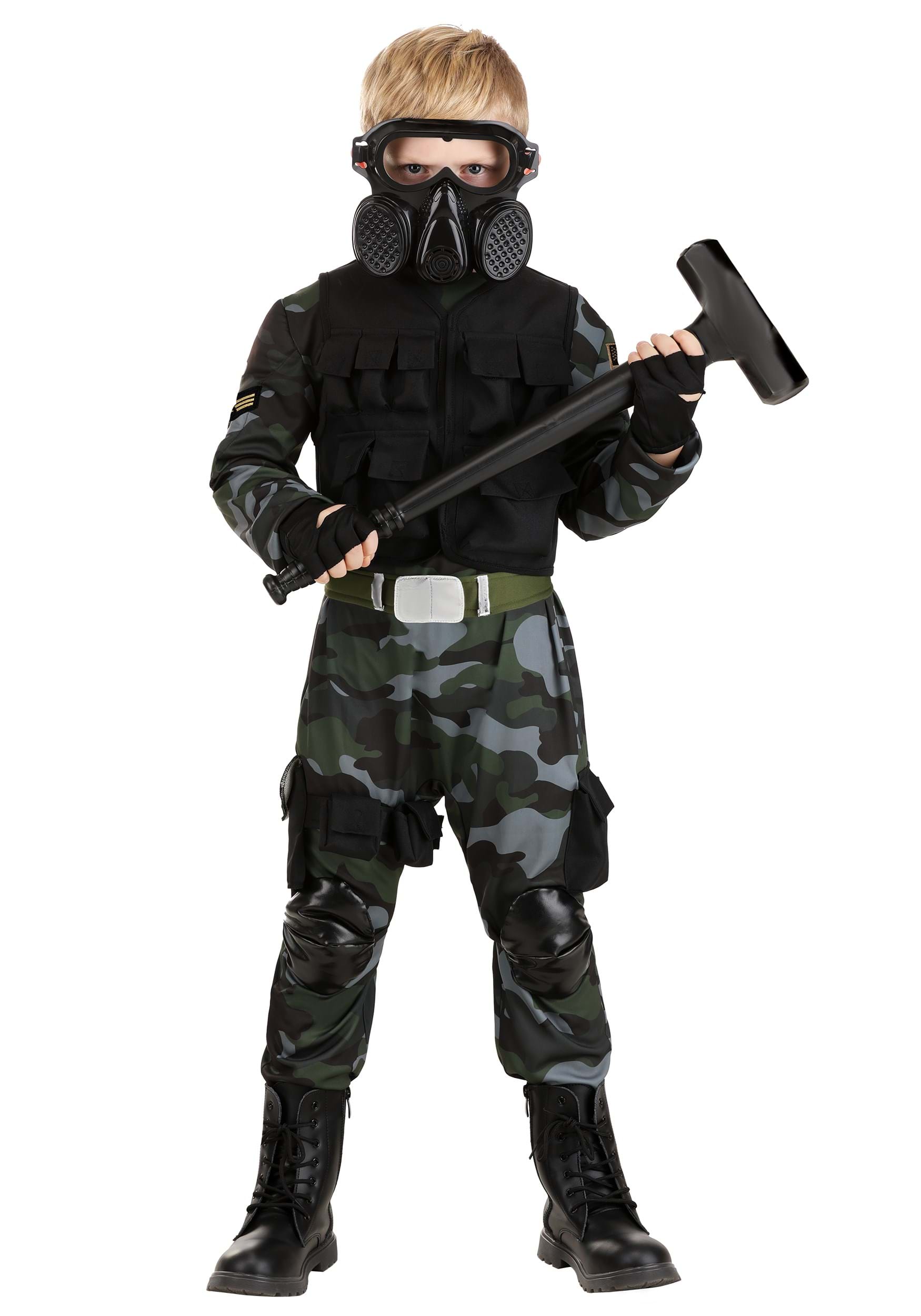Special Ops Hammer Soldier Kid's Costume | Army Costumes