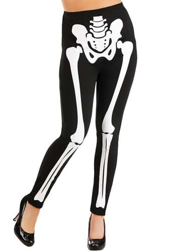 Bones Print Anatomy Leggings for Women, Science Leggings, Plus