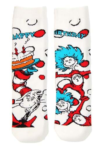 Click Here to buy The Cat in the Hat Birthday  Kids Crew Socks from HalloweenCostumes, CDN Funds & Shipping