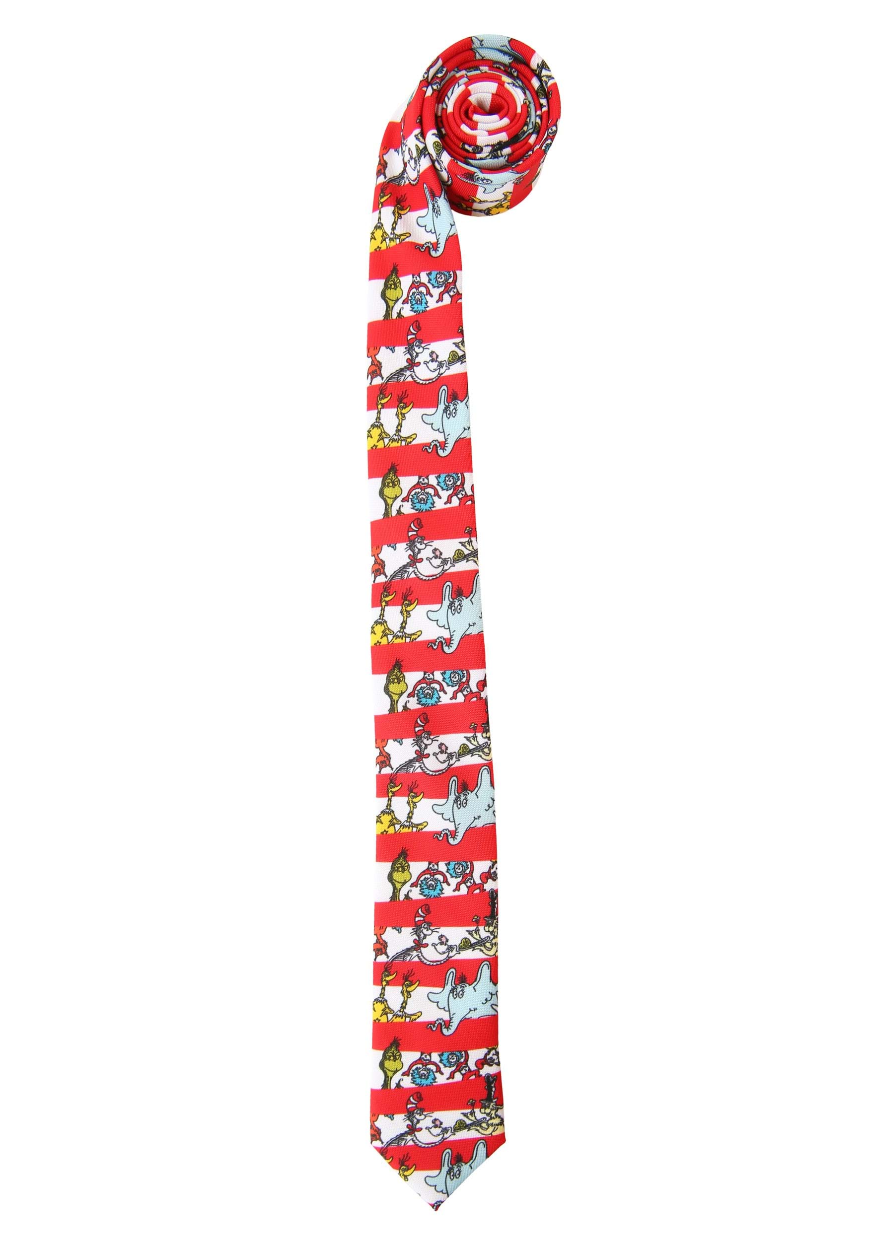 Dr. Seuss Characters & Stripes Adult Necktie | Dr. Seuss Accessories