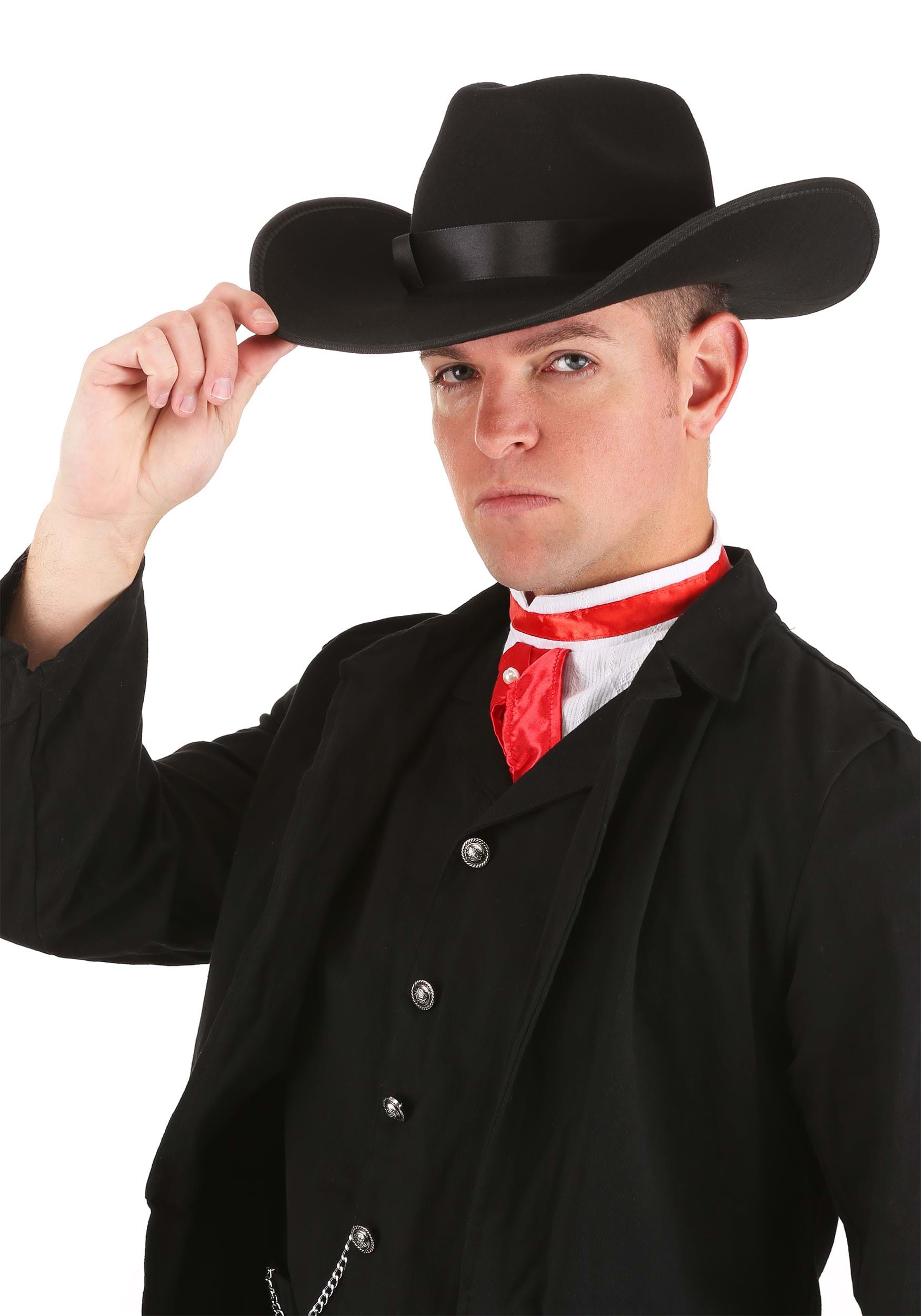 Buy Vamuss Black Straw Cowboy Hat for Men, Faux Leather
