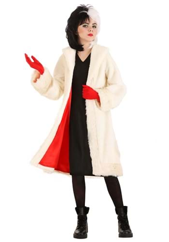 Disney Cruella De Vil Coat Tween Costume
