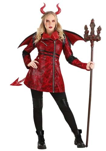 Women's Leather Devil Costume