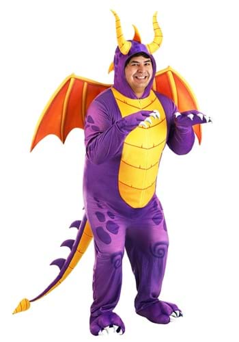 Click Here to buy Adult Spyro the Dragon Plus Size Costume Jumpsuit | Video Game Costumes from HalloweenCostumes, CDN Funds & Shipping