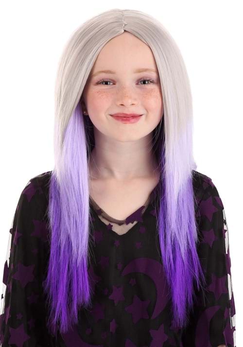 Purple and Gray Ombre Wig for Kids