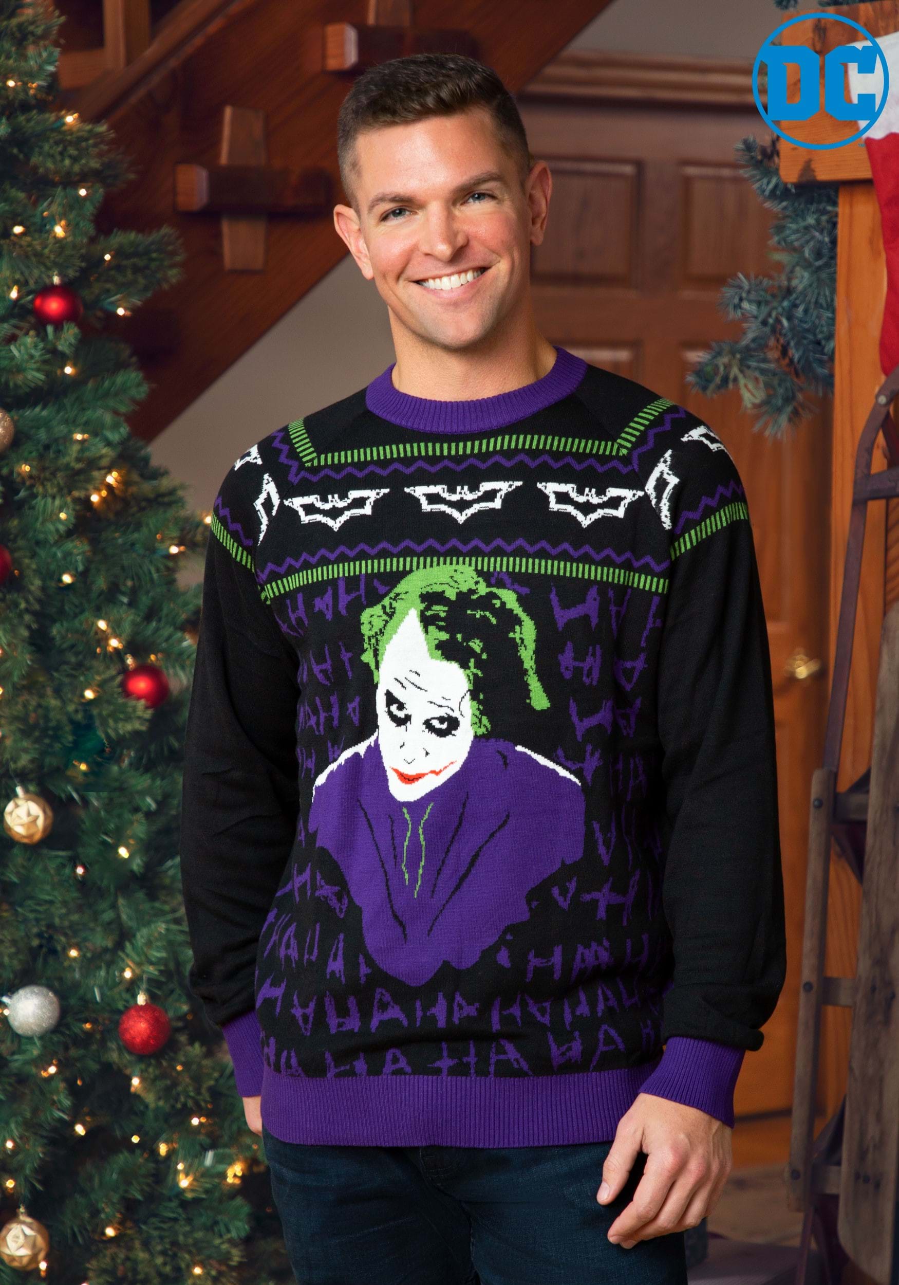 Adult The Joker Dark Knight Ugly Christmas Sweater