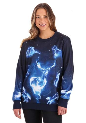 Click Here to buy Harry Potter Patronus Adult Ugly Sweatshirt from HalloweenCostumes, CDN Funds & Shipping