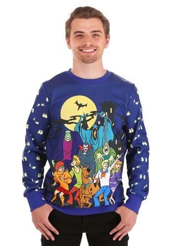 Click Here to buy Adult Scooby-Doo Glow-in-the-Dark Halloween Sweatshirt from HalloweenCostumes, CDN Funds & Shipping