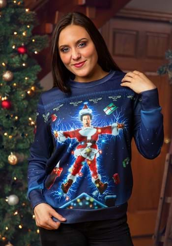 Christmas Vacation Movie Poster Ugly Sweatshirt Alt 1