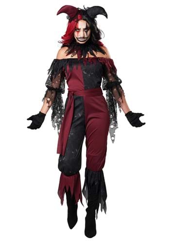 Womens Plus Psycho Jester Costume