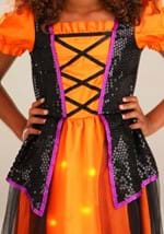 Girl's Orange Light-Up Witch Costume Alt 4