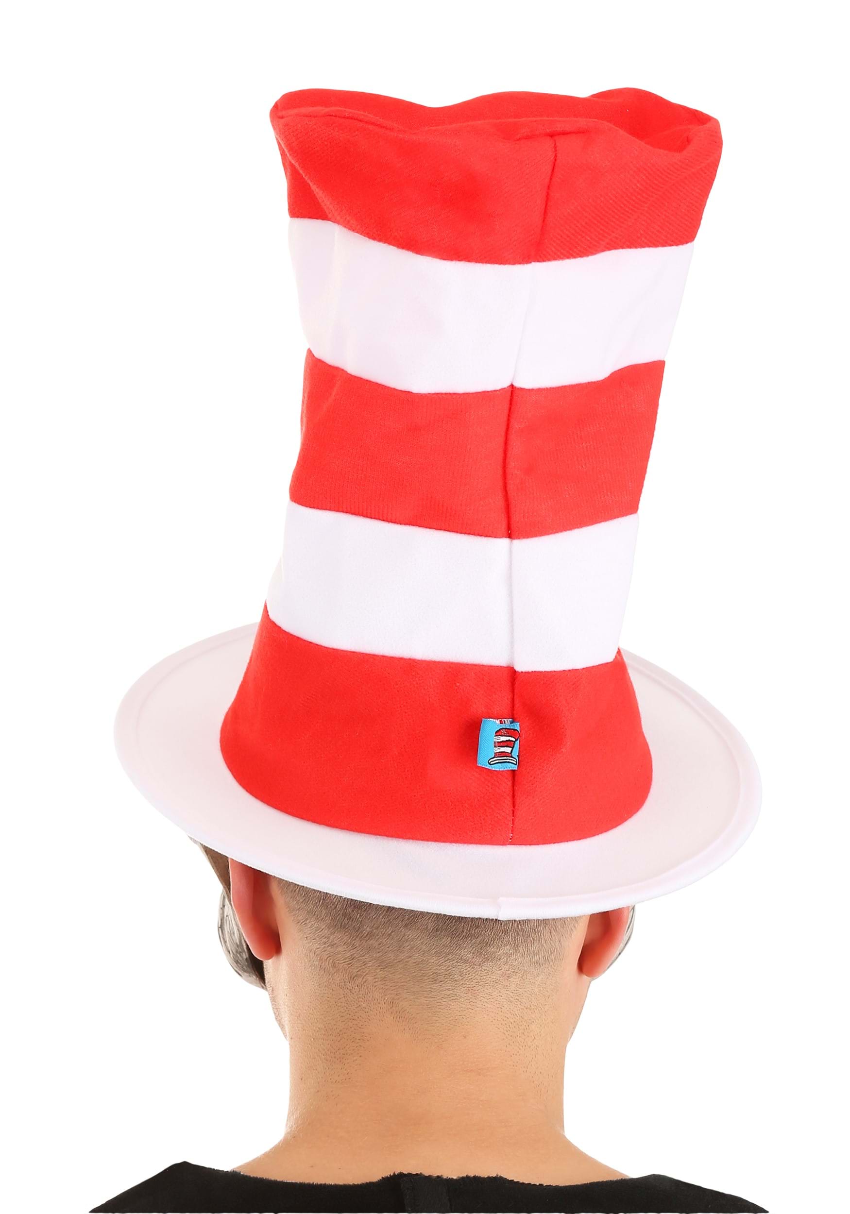 The Cat in the Hat Latex Mask & Hat Kit | Adult | Unisex | Black/Red/White | One-Size | FUN Costumes
