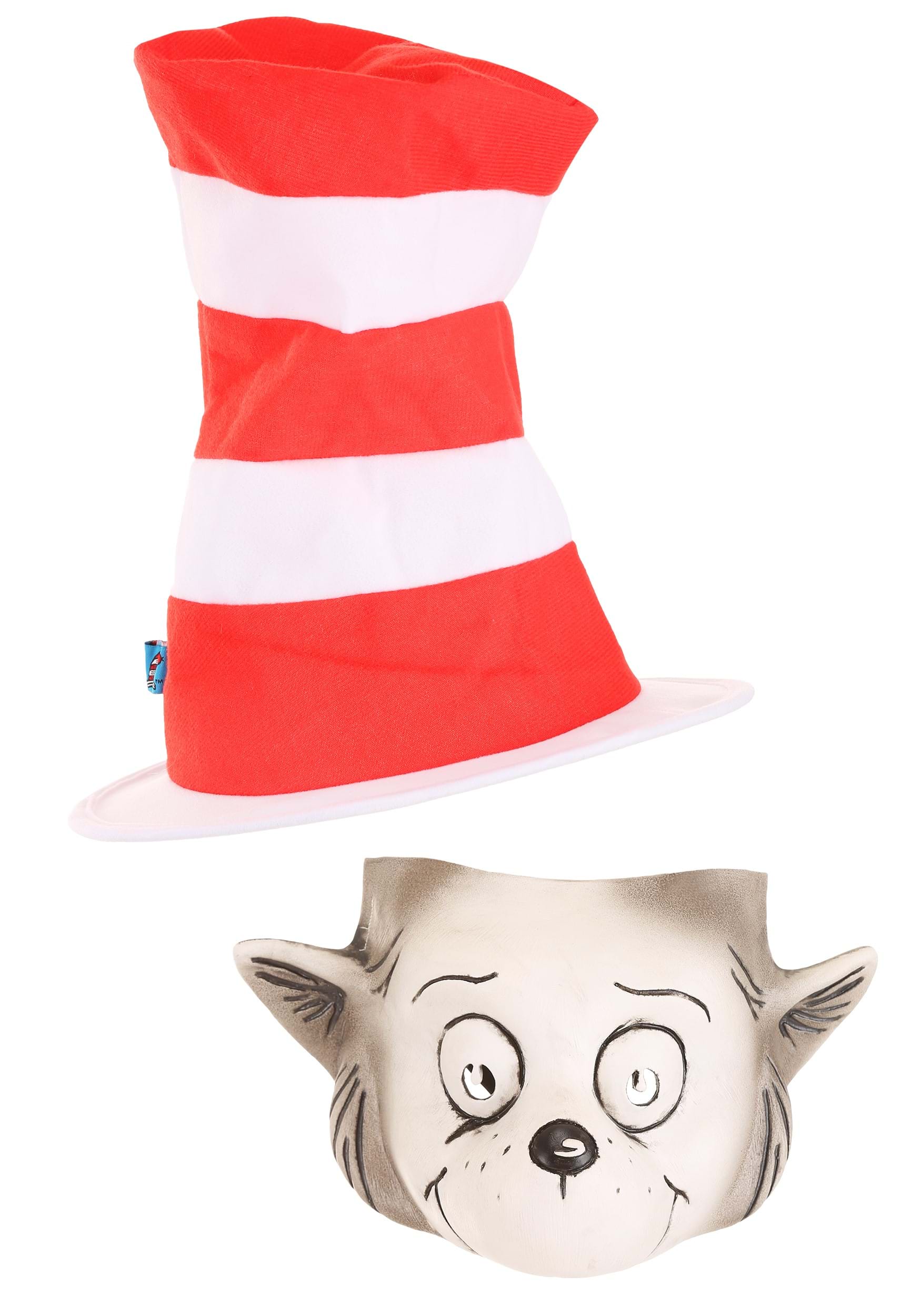 The Cat In The Hat Latex Mask & Hat Kit