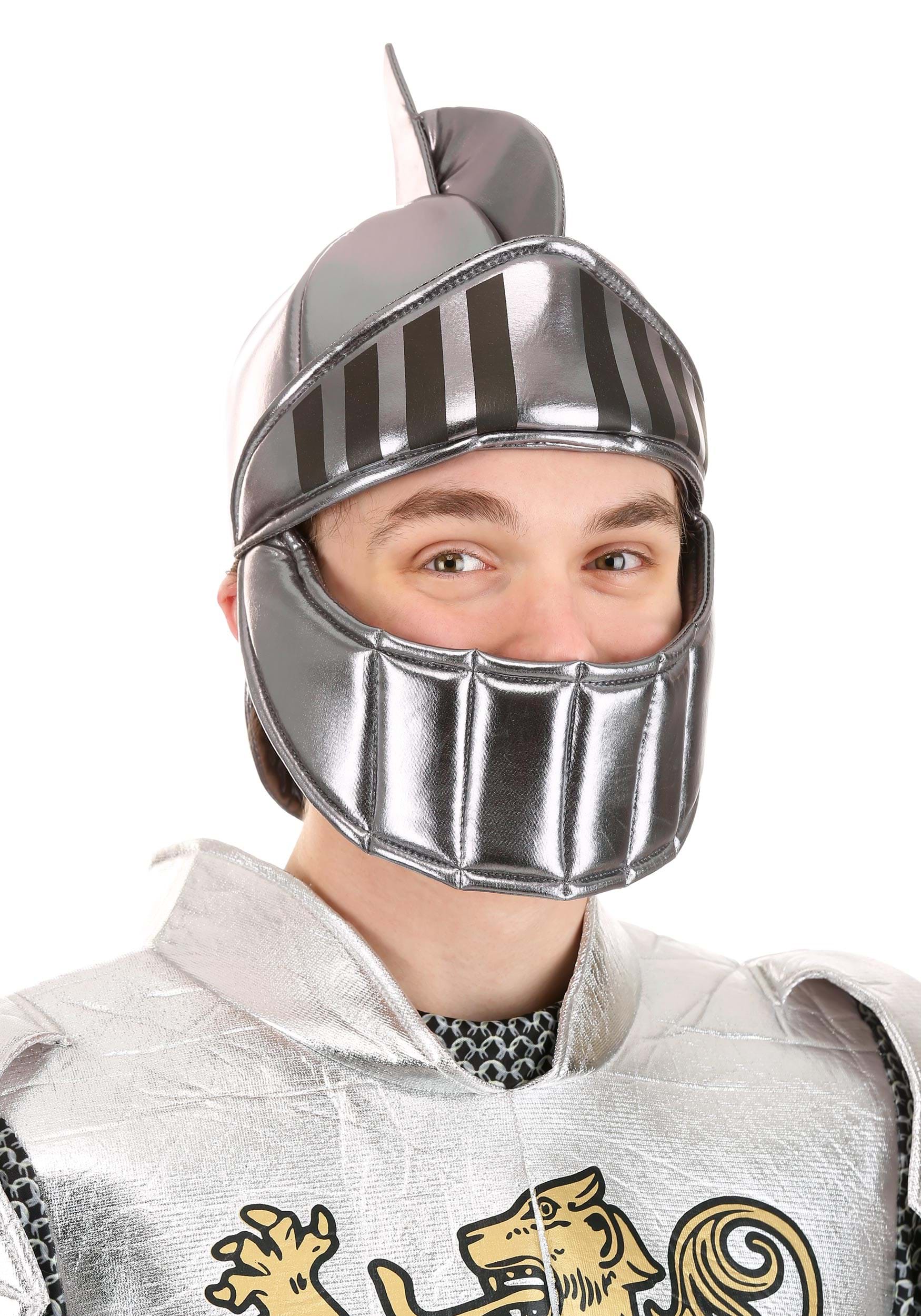 Soft Silver Knight Costume Helmet