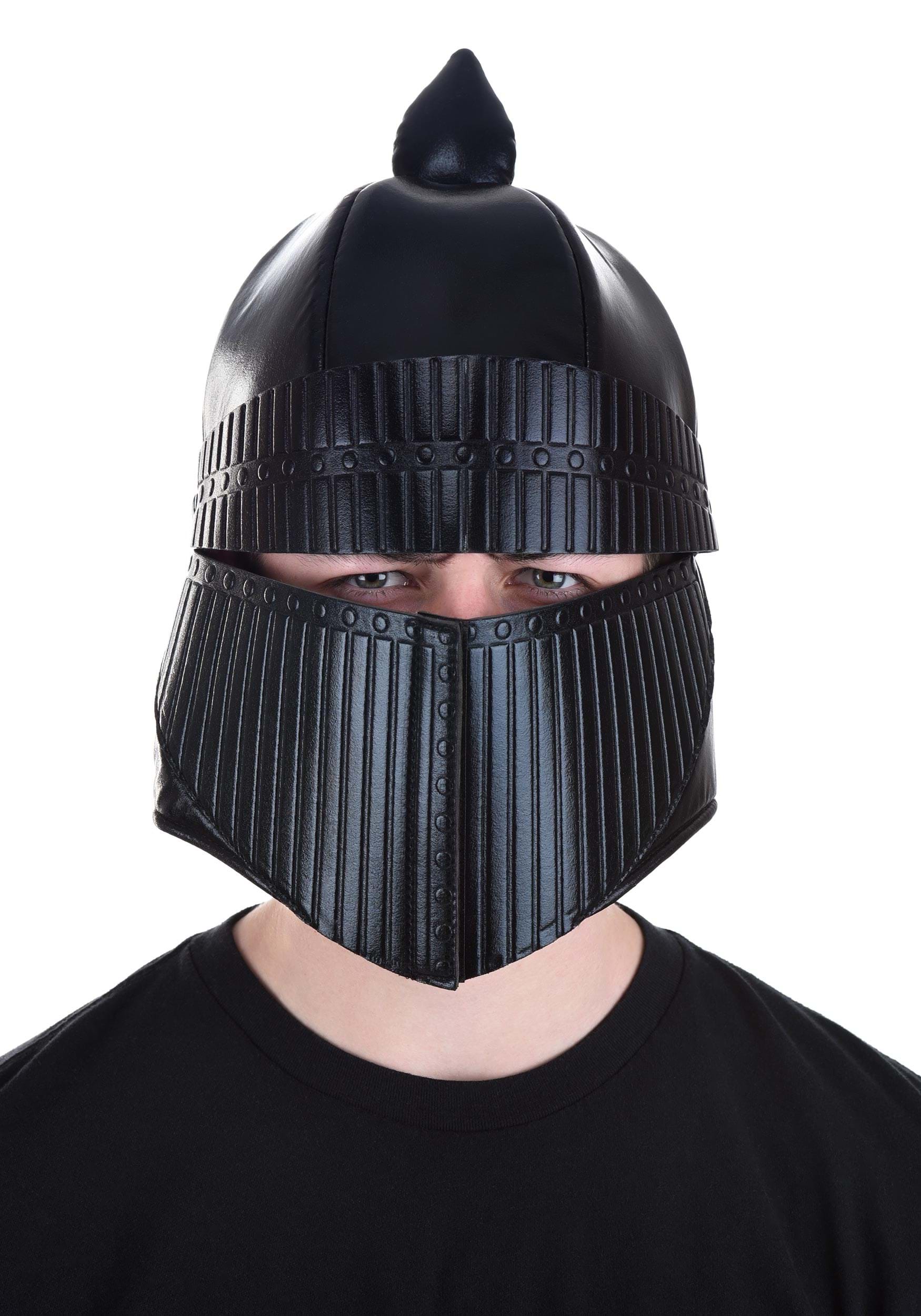 Foam Black Knight Costume Helmet , Medieval Accessories