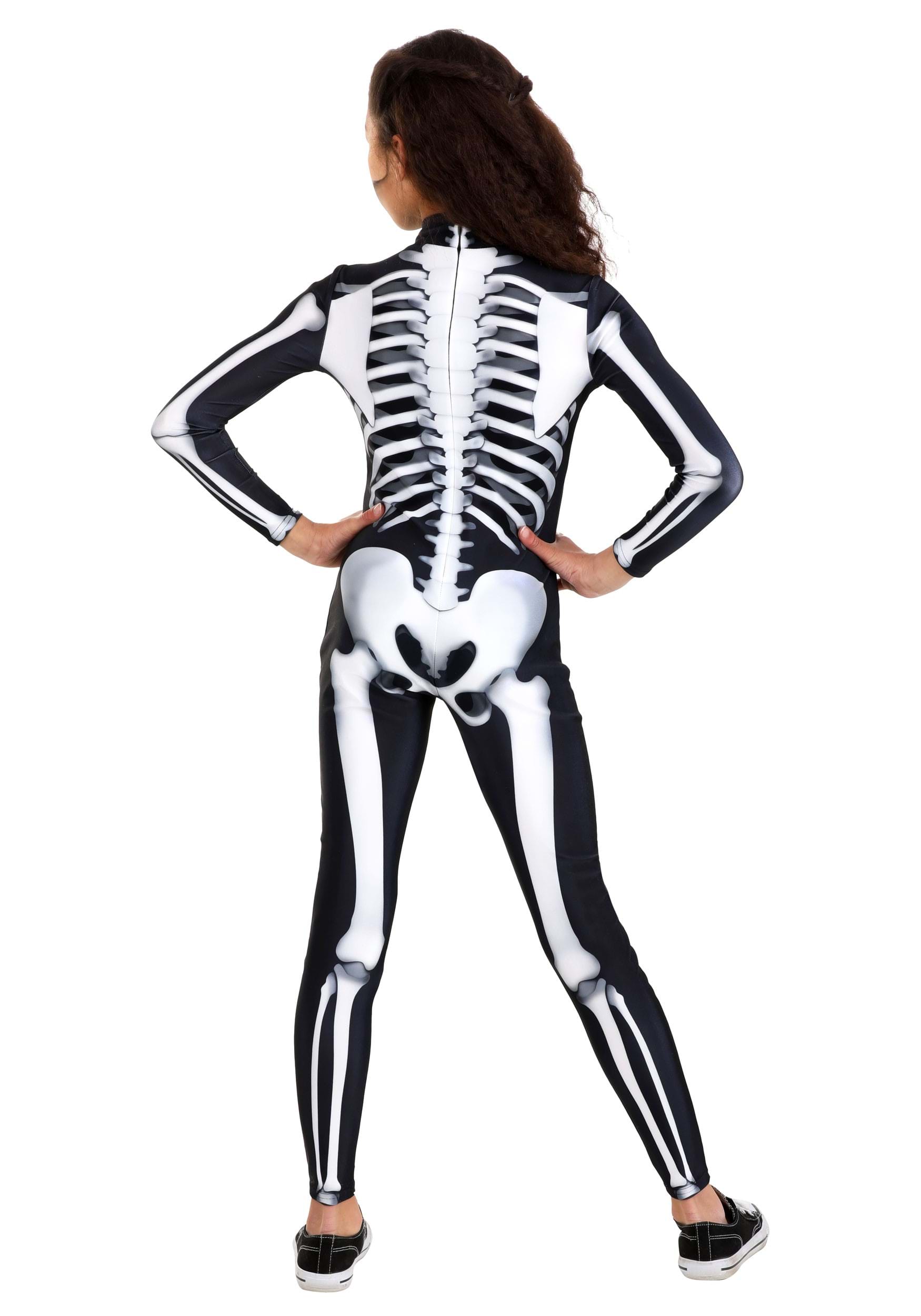 Jumpsuit Skeleton Costume For Girls