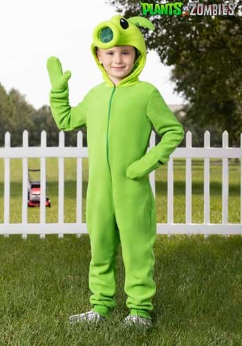 Click Here to buy Plants vs Zombies Peashooter Onesie Kids Costume from HalloweenCostumes, CDN Funds & Shipping