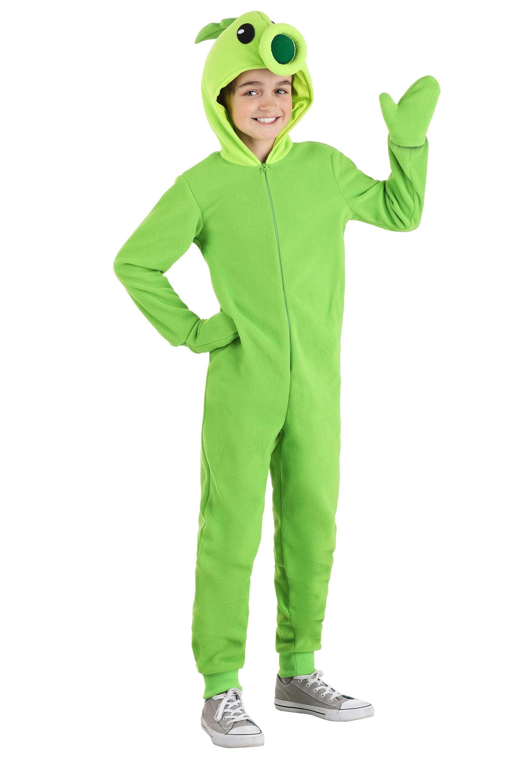Plants vs Zombies Kid's Peashooter Onesie Costume | Video Game Costumes