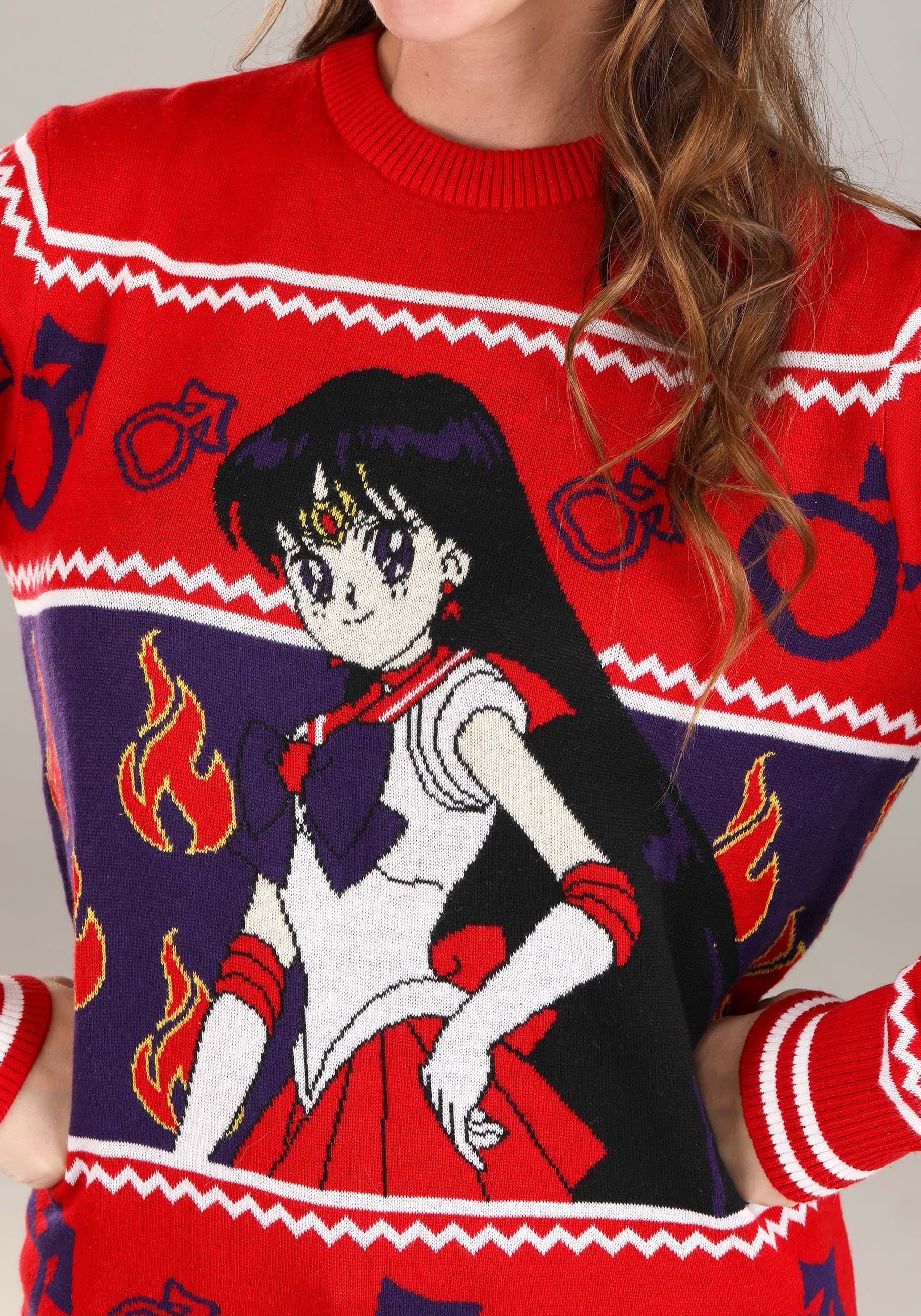 Sailor Mars Adult Ugly Sweater