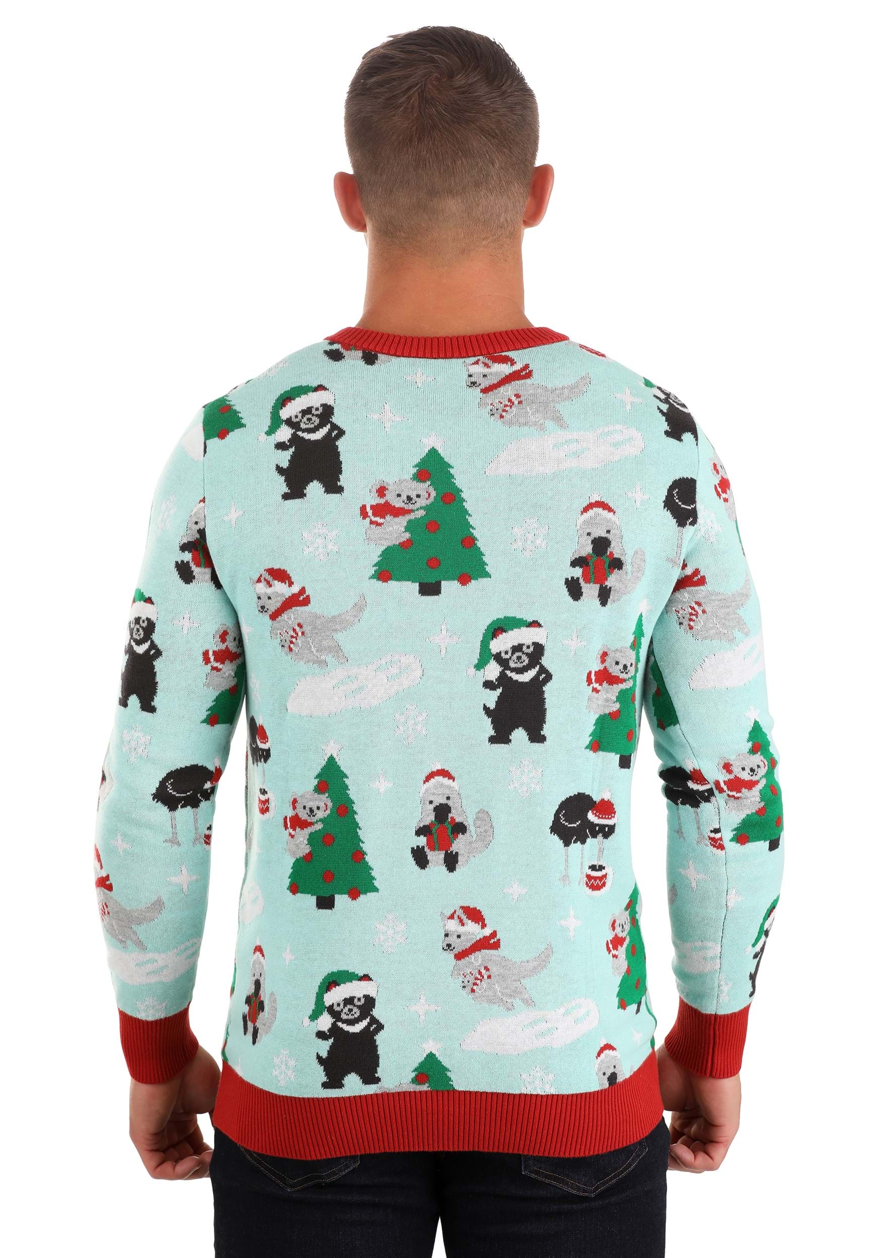 Adult Australian Animals Ugly Christmas Sweater , Ugly Christmas Sweater
