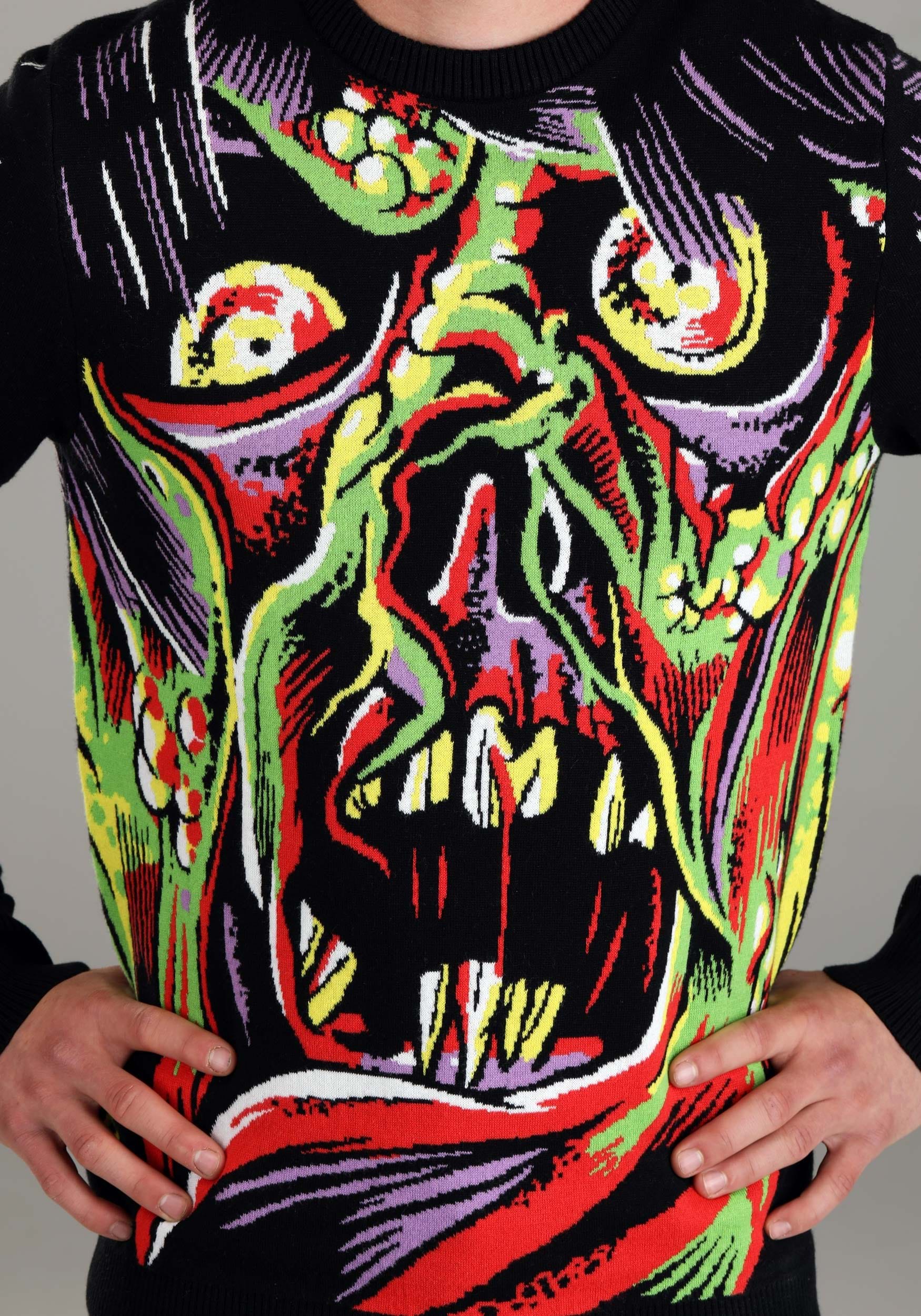 Adult Face The Monster Halloween Sweater