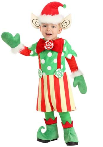 Click Here to buy Holiday Helper Toddler Elf Costume from HalloweenCostumes, CDN Funds & Shipping