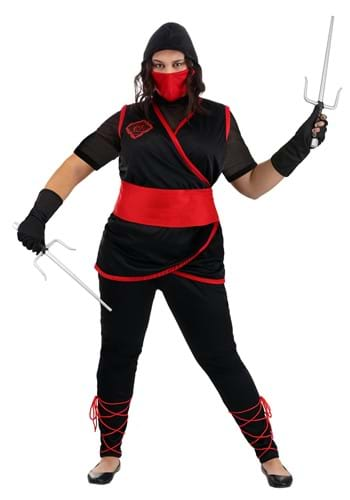 Womens Ninja Costume  Black & Pink Dragon Ninja Costume for Females