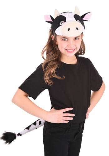 Cow Plush Headband & Tail Costume Kit