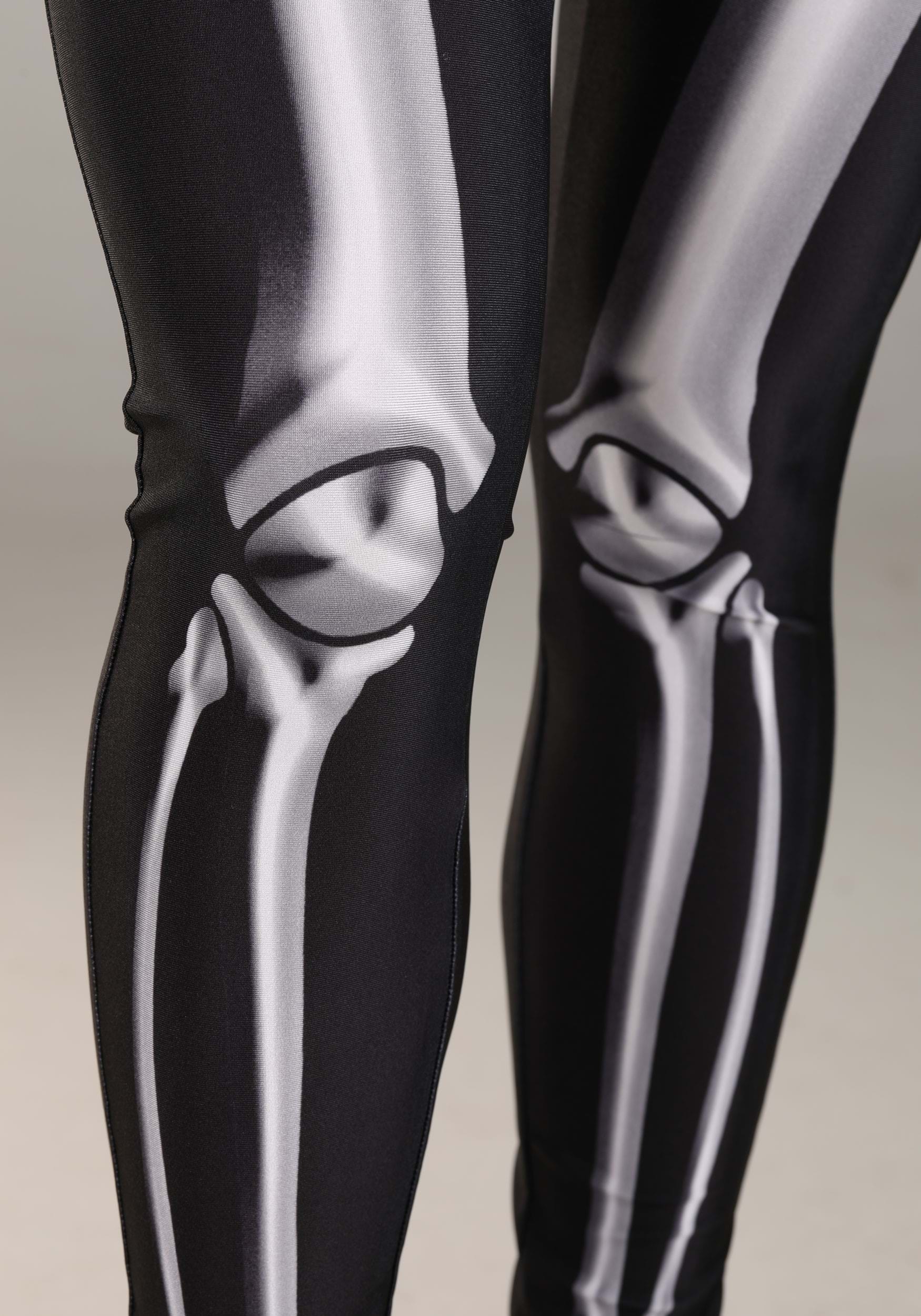 Metallic Silver Skeleton Adult Costume