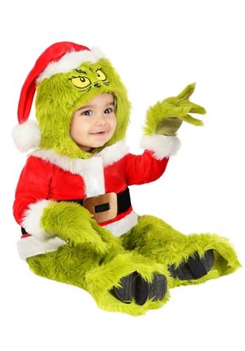 Click Here to buy Grinch Santa Claus Baby Costume from HalloweenCostumes, CDN Funds & Shipping