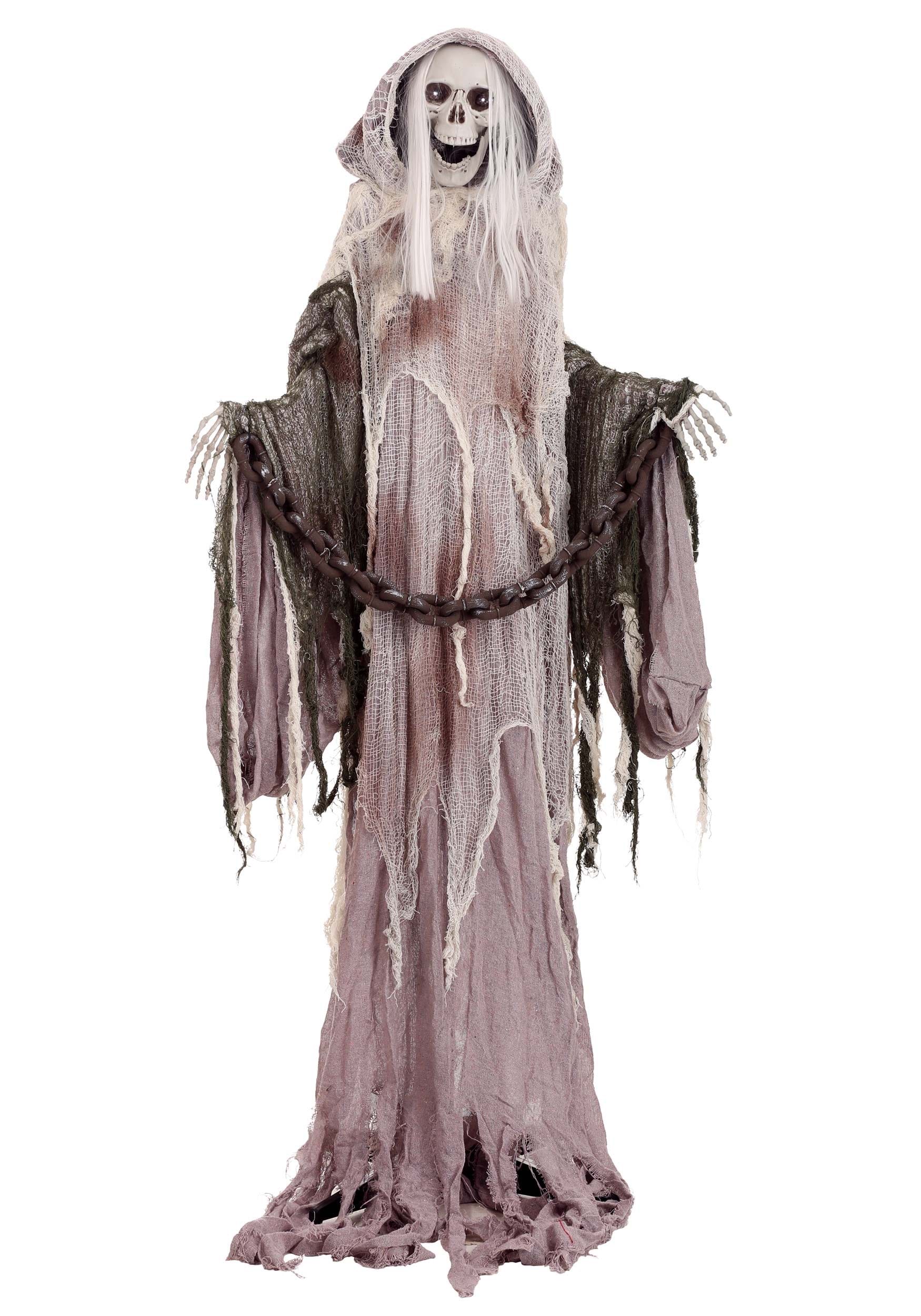 6FT Animatronic Standing Ghoul Decoration - Scream Saver | Halloween Animatronics