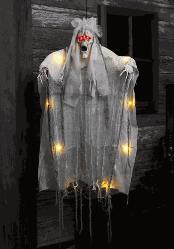 3ft Hanging Light-Up Ghost-1