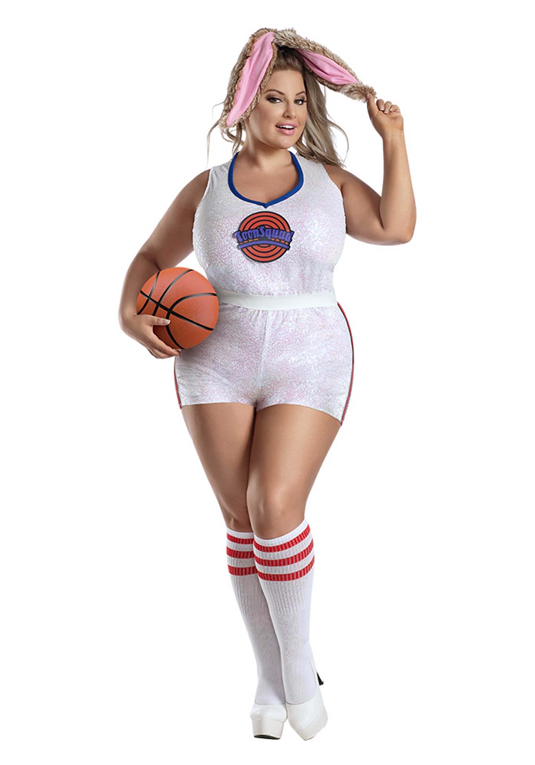 Plus Size Basketball Bunny Costume For Women , Sexy Halloween Costumes
