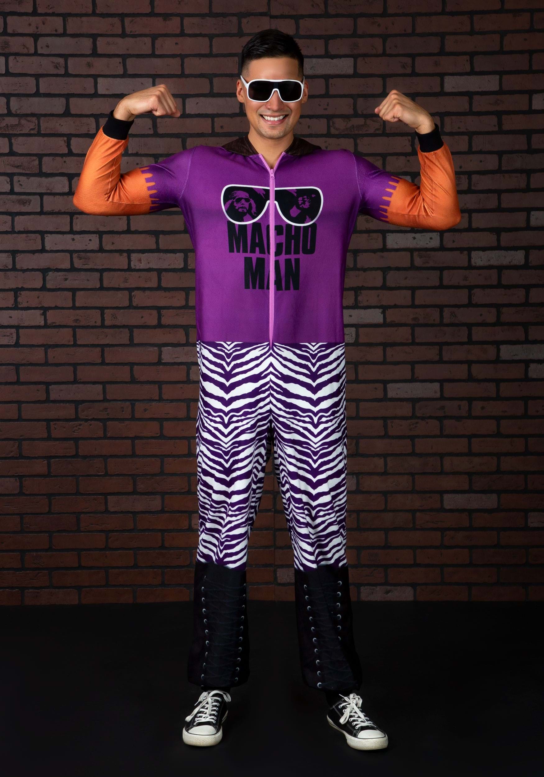 Adult Macho Man Union Suit Costume Onesie , WWE Costumes