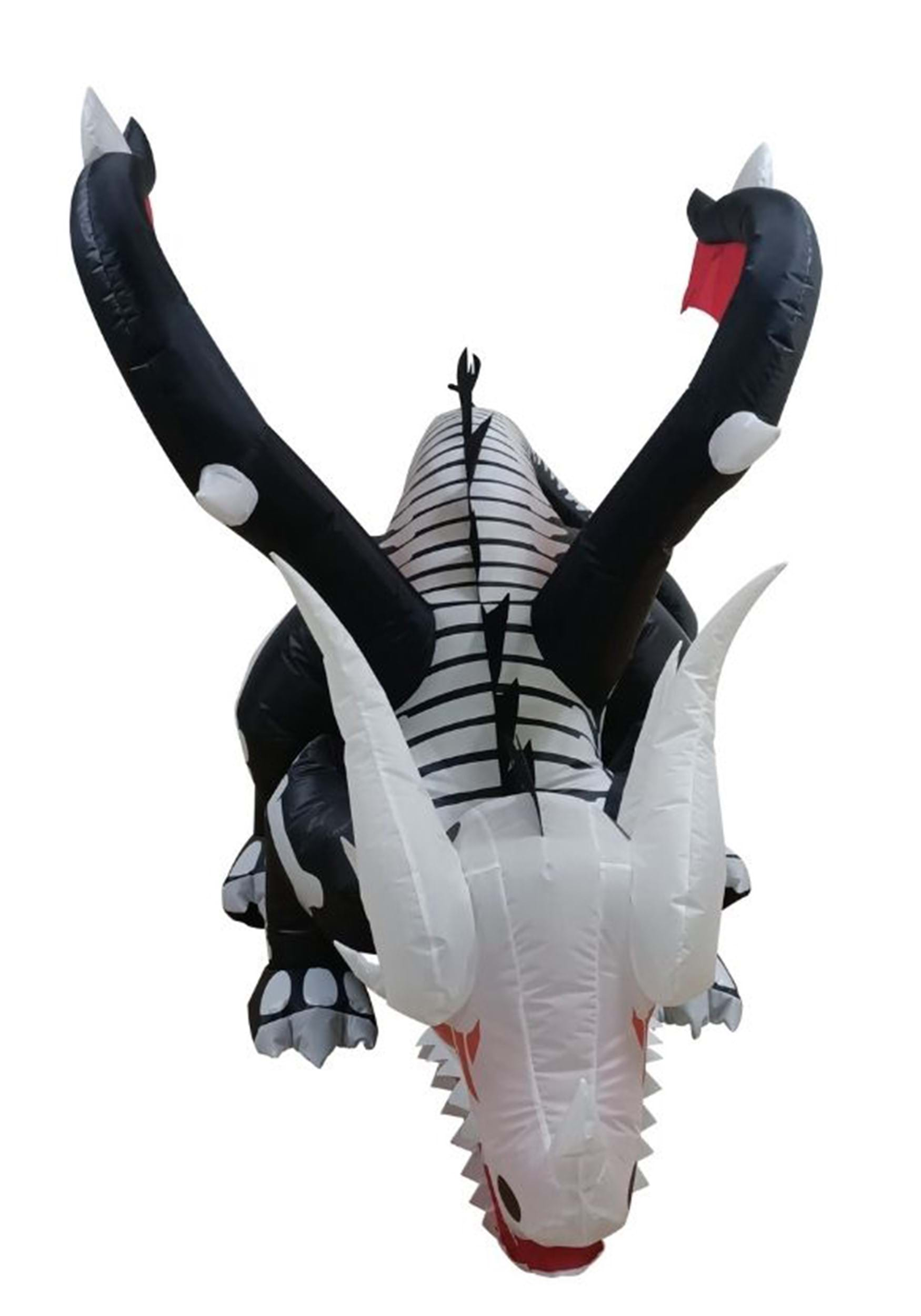 8 Foot Inflatable Jumbo Crouching Skeleton Dragon Halloween Decoration 9778