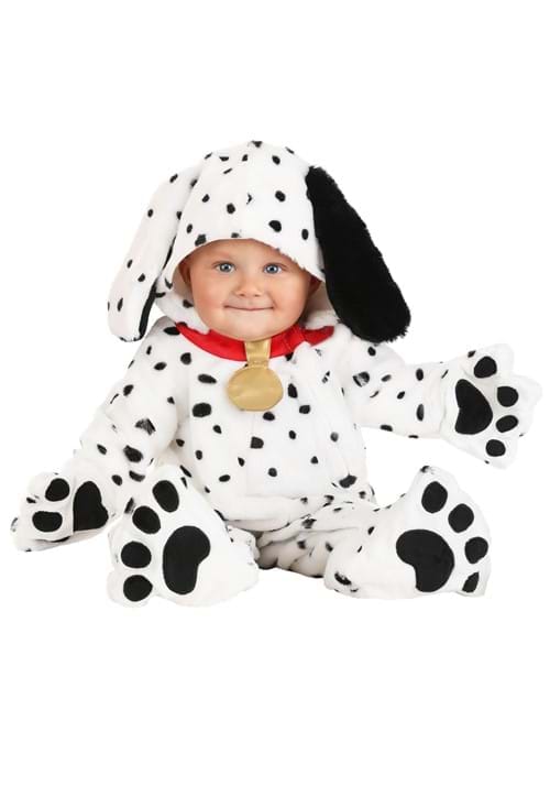 Infant Plush Dalmatian Puppy Jumpsuit