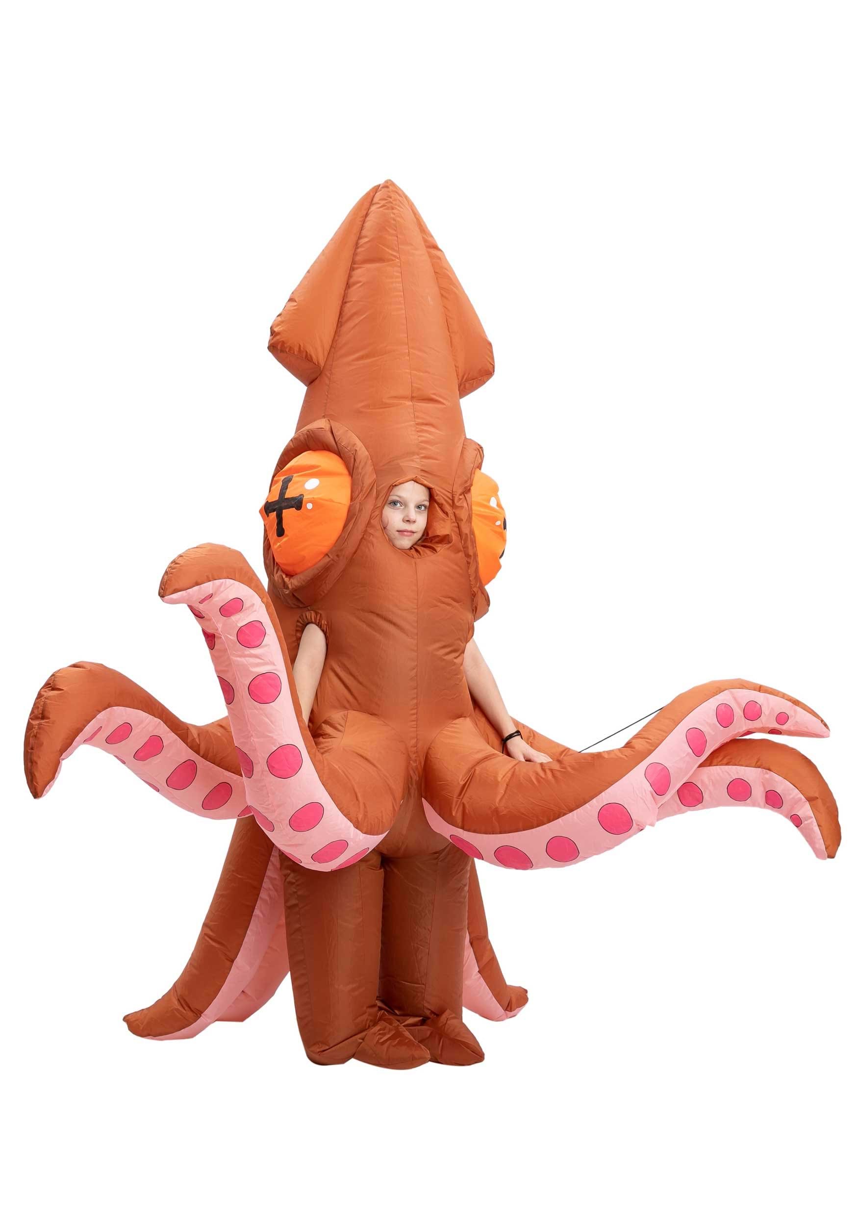 Inflatable Kids Giant Squid Costume